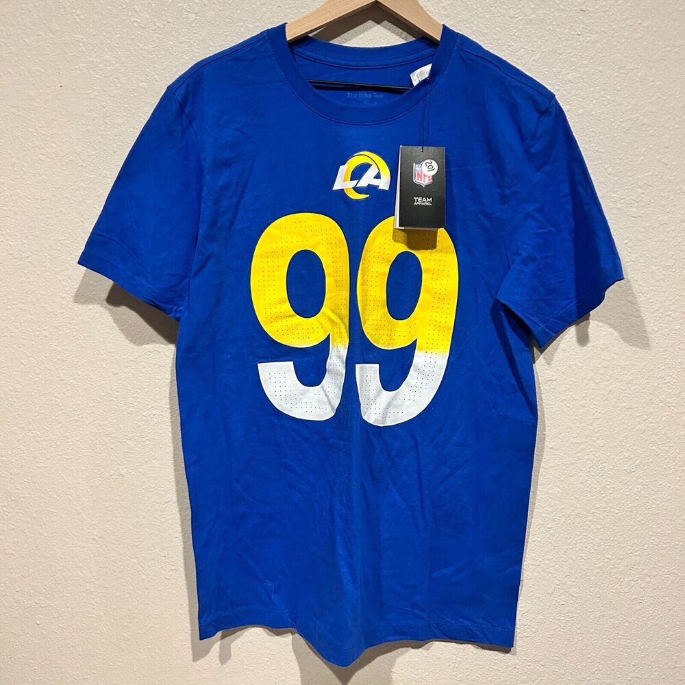 NWT NFL Mens LARGE Aaron Donald Los Angeles Rams Nike Two Sided Tee #99
